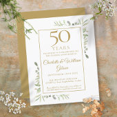 Budget 50. Goldenes Jubiläum Grüne Einladung