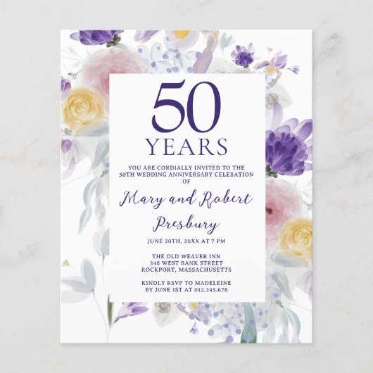 Budget 50. Hochzeitstag Blumenladen (Vorderseite)