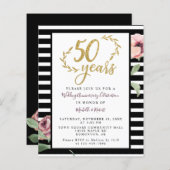 Budget 50. Hochzeitstag Rote Rose Glitzer (Vorne/Hinten)