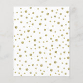 Budget 50 Jahre - Einladung Gold & Weiß Flyer (Hinten)