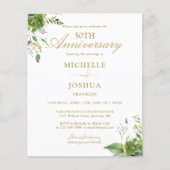 Budget 50 Jahre Grüne Foto Einladung (Vorderseite)