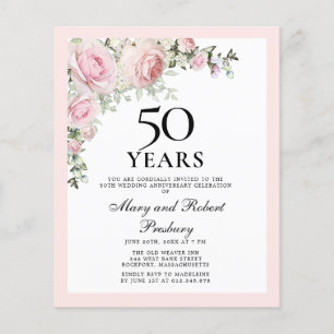 Budget 50 Jahre Jubiläum Rosa Blumenladen