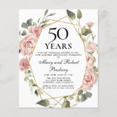 Budget 50 Jahre Jubiläum Rosa Blumenladen (Vorderseite)