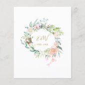 Budget 50 Jubiläum Herzflorale Einladung (Rückseite)