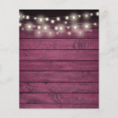 Budget 50 Jubiläum Rote Holzblume Einladung (Rückseite)