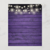 Budget 50 Jubiläum Rustic Gold Hearts Einladung (Rückseite)