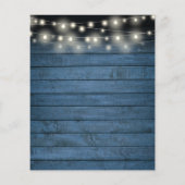 Budget 50 Jubiläum Rustikale String Light Einladun (Rückseite)