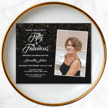 Budget 50 und fabelhafte Gold Glitzer Einladung