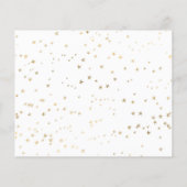 Budget 50 und fabelhafte Gold Stars Einladung (Rückseite)