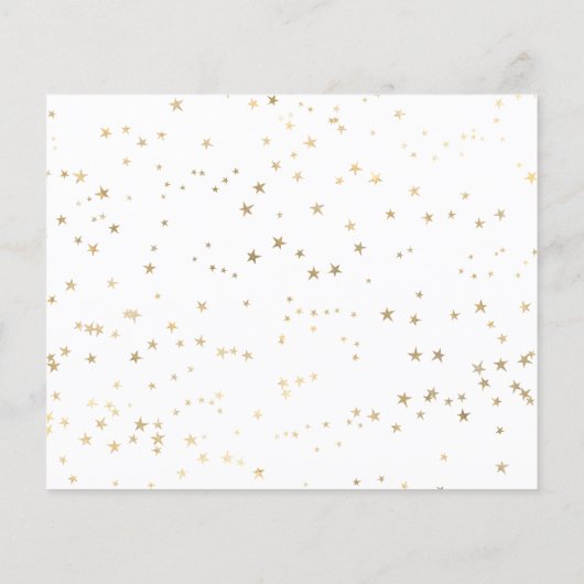 Budget 50 und fabelhafte Gold Stars Einladung (Rückseite)