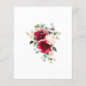 BUDGET 55th Birthday Red Pink Rose Invitation (Rückseite)