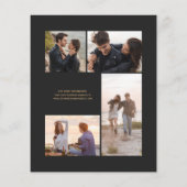 Budget 5 Foto Burgundy Gold Agate Save the Date (Rückseite)