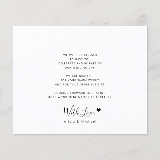 Budget 5 Foto Collage Moderne Hochzeit danke Flyer (Hinten)