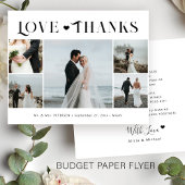 Budget 5 Foto Collage Moderne Hochzeit danke Flyer