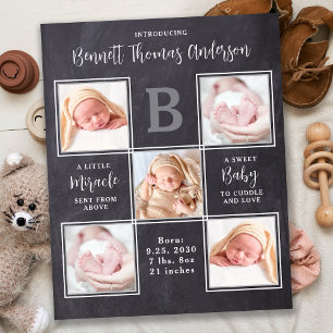 Budget 5 Foto Collage New Baby Birth Vielen Dank