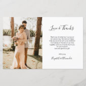 Budget 5 Foto Collage Wedding Danke Karte (Rückseite)