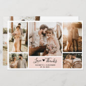 Budget 5 Foto Collage Wedding Danke Karte (Vorne/Hinten)