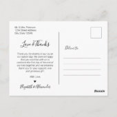 Budget 5 Foto Collage Wedding Danke Postcard Postkarte (Rückseite)