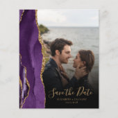 Budget 5 Foto Lila Gold Save the Date (Vorderseite)