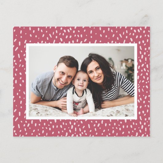 Budget 5 Foto Rote Schrift Weihnachtskarten (Rückseite)