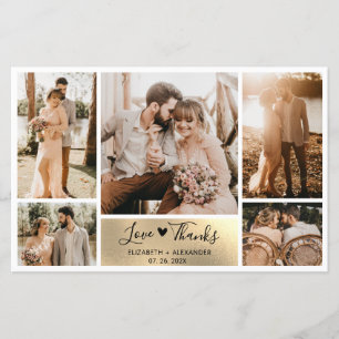 Budget 5 Fotos Gold Foil Hochzeit Danke Karte