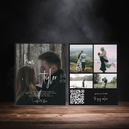 Budget 5 Fotos QR CODE Skript Hochzeit Einladung