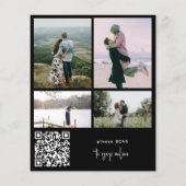 Budget 5 Fotos QR CODE Skript Hochzeit Einladung Flyer (Hinten)
