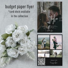 Budget 5 Fotos QR CODE Skript Hochzeit Einladung Flyer