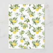 Budget 60. Geburtstag Lemon Citrus Einladung (Rückseite)