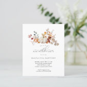 BUDGET 60. Geburtstag Pumpkin Fall Blume laden ein (Stehend Vorderseite)