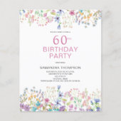 Budget 60. Geburtstag Rosa Blumenladen (Vorderseite)