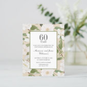 Budget 60 Jahre Jubiläum Weiße Blume Elfenbein (Stehend Vorderseite)