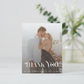 Budget 6 Foto Collage Hochzeit danke Karte (Stehend Vorderseite)