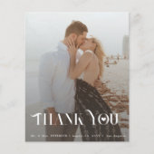 Budget 6 Foto Collage Hochzeit danke Karte (Vorderseite)