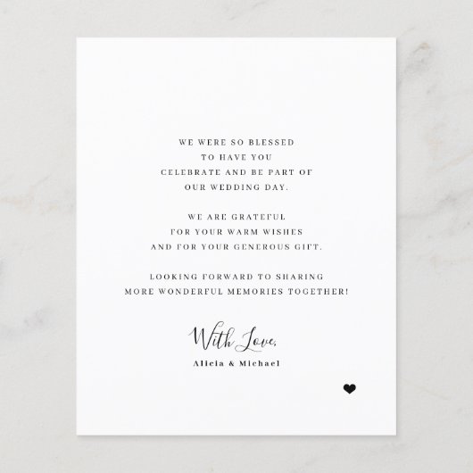 Budget 6 Foto Collage Liebe und dank Hochzeit Flyer (Hinten)