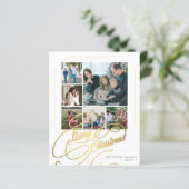 Budget 6 Fotos Weihnachtskarte (Stehend Vorderseite)