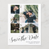 Budget 6 Multi-Foto-Collage Hochzeit speichern Sie (Vorderseite)