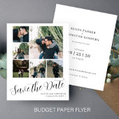 Budget 6 Multi-Foto-Collage Hochzeit speichern Sie Flyer