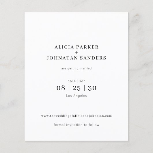 Budget 6 Multi-Foto-Collage Hochzeit speichern Sie Flyer (Hinten)