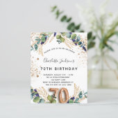 Budget 70. Geburtstag Eukalyptus Grünpflanzen Glit (Stehend Vorderseite)