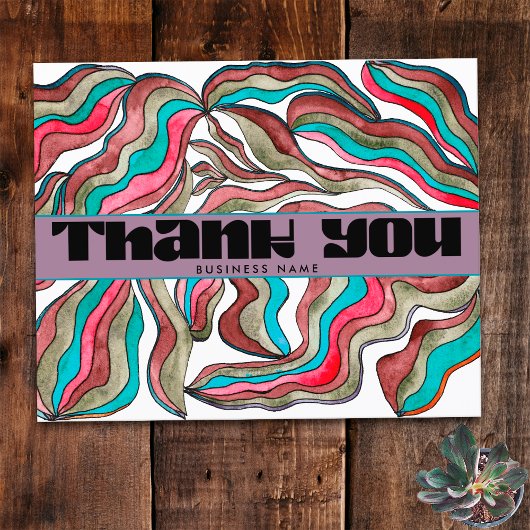 Budget 70er Groovy Aquamarin Pink Business Order I