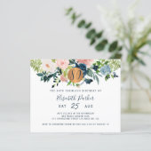 Budget 80. Blumengeburtstag Einladung (Stehend Vorderseite)