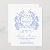 BUDGET 80. Geburtstag Blaues Wappen (Vorne/Hinten)