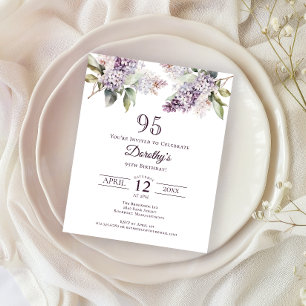 BUDGET 95. Geburtstagsparty Lila Lilac Floral