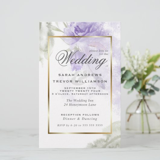 Budget, aber schöne rustikale Lila Rose (Stehend Vorderseite)