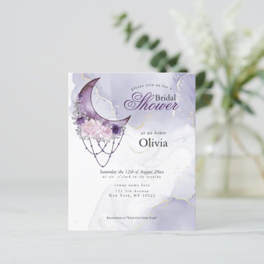 Budget aber schöner rustikaler Crescent Moon Lila (Stehend Vorderseite)