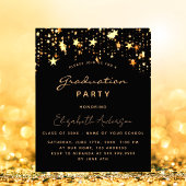 Budget Abschluss 2025 Party schwarze Goldsterne