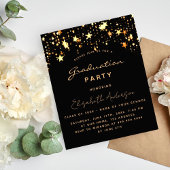 Budget Abschluss 2025 Party schwarze Goldsterne