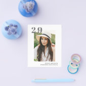 Budget Abschluss 2 Foto Einfache Silver Card 2023 Flyer (Einzeln)