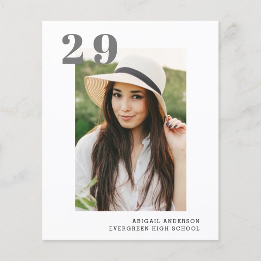 Budget Abschluss 2 Foto Einfache Silver Card 2023 Flyer (Vorne)